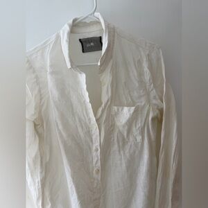 Reformation ivory linen shirt